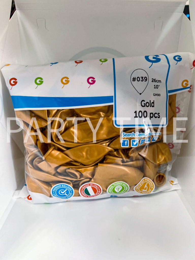 Балони Gemar 26см металик #039 Gold