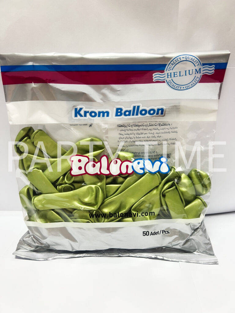 Балони хром 13см Light green