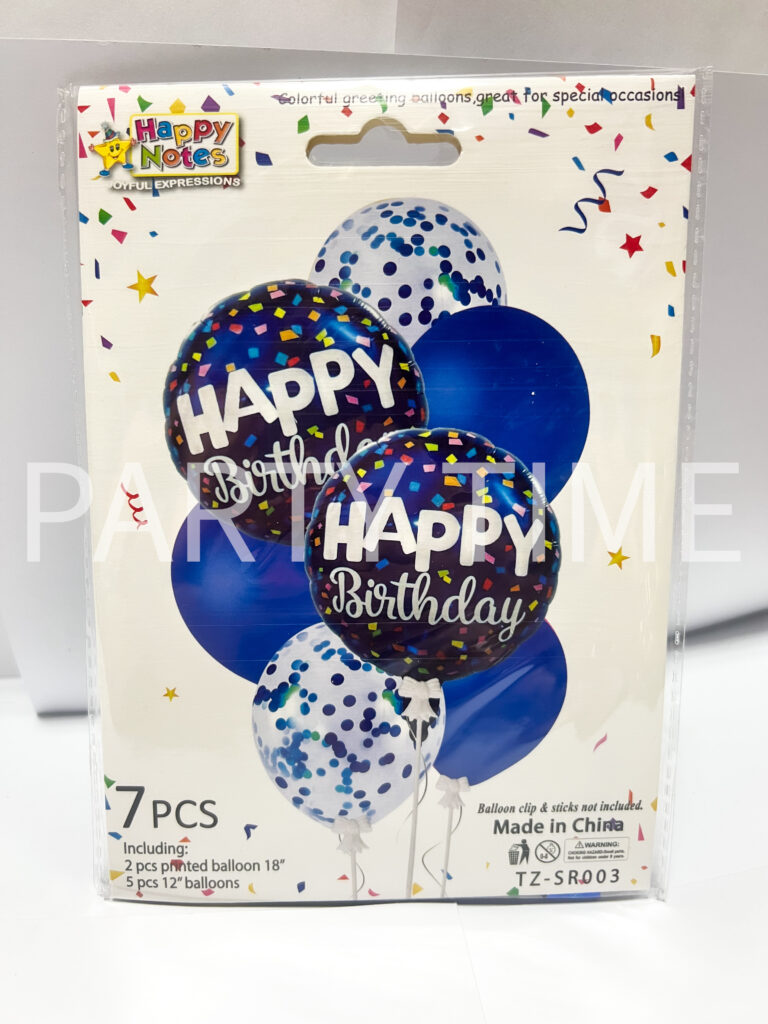 Комплет балони "Happy Birthday" - синьо