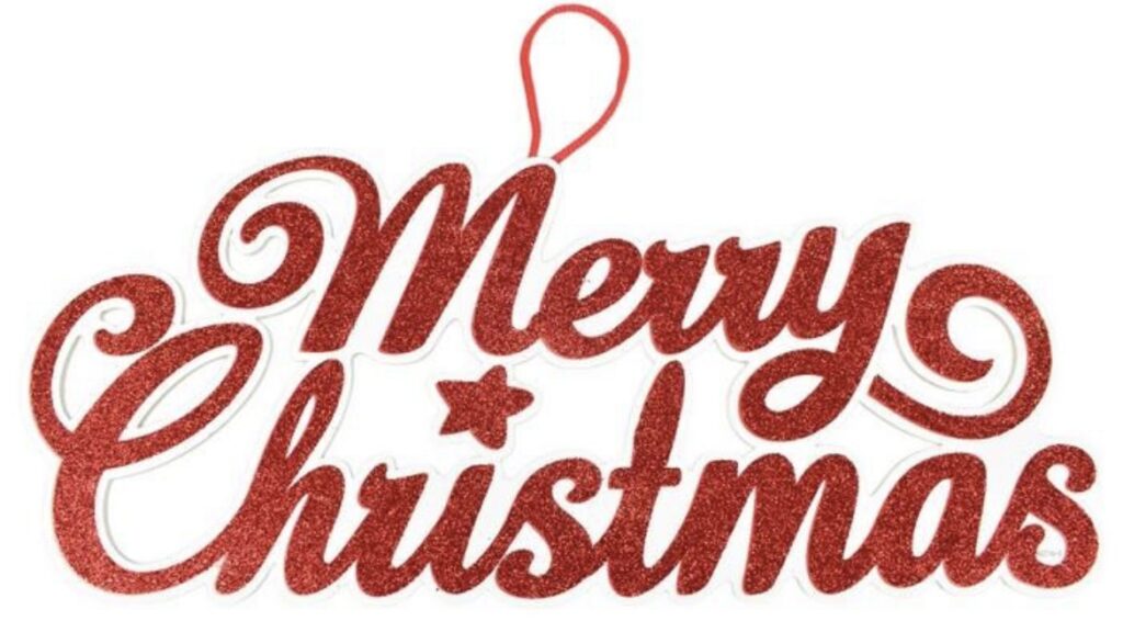 Надпис “Merry Christmas”