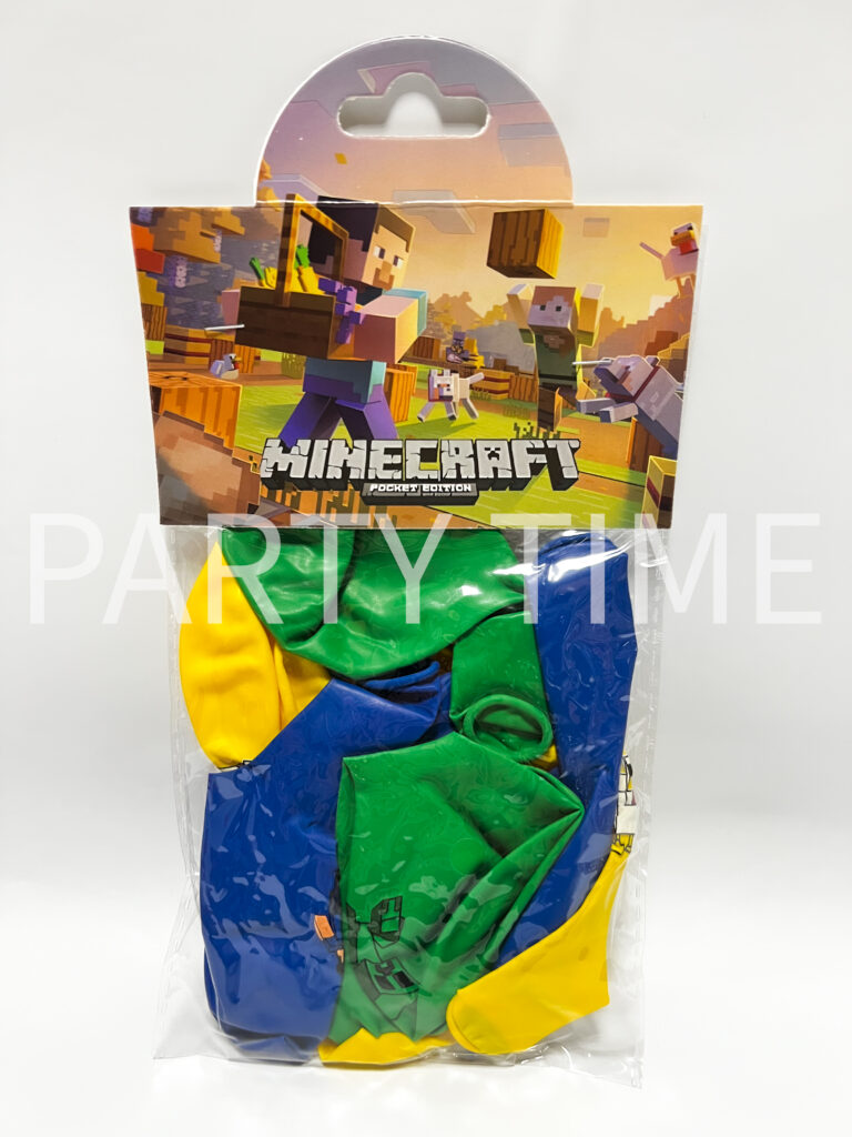 Латексови балони със щампа Minecraft